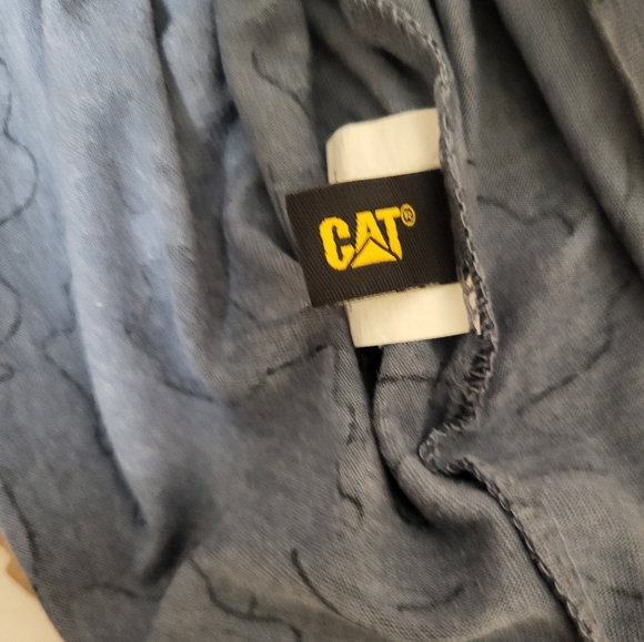 CAT Blue Camo T-shirt Kids Size XXL - Picture 5 of 6